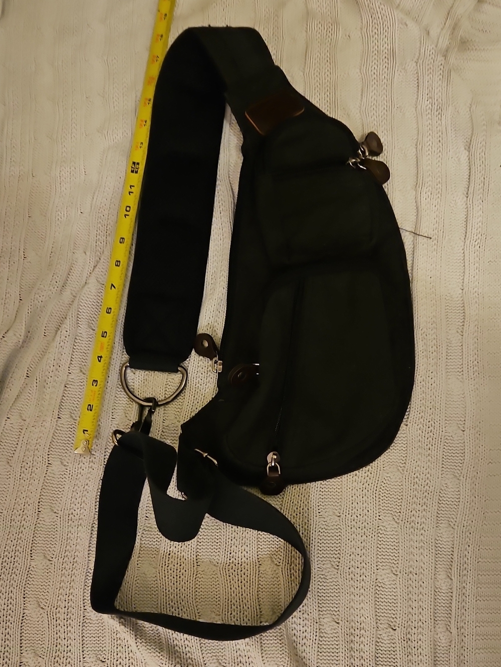Men's Dark Brown Sling Belt Bag - Unbranded
